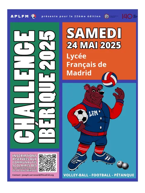 Cartel del Challenge Ibérique en el Liceo Francés de Madrid.